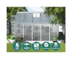 Green Fingers Greenhouse 3x2.5x2.26M Double Doors Aluminium Green House Garden Shed