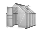 Green Fingers Greenhouse Aluminium Green House Polycarbonate Garden Shed 2.4x1.9M