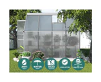 Green Fingers Greenhouse Aluminium Green House Polycarbonate Garden Shed 2.4x1.9M