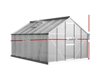 Greenfingers Greenhouse 3.6x2.5x1.95M Aluminium Polycarbonate Green House Garden Shed