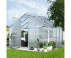 Green Fingers Greenhouse 3x2.5x1.95M Aluminium Polycarbonate Green House Garden Shed