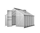 Green Fingers Greenhouse 3x2.5x1.95M Aluminium Polycarbonate Green House Garden Shed