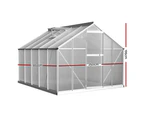 Greenfingers Greenhouse 3x2.5x1.95M Aluminium Polycarbonate Green House Garden Shed