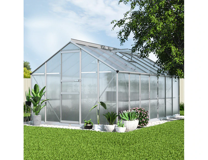 Greenfingers Greenhouse 4.2x2.5x1.95M Aluminium Polycarbonate Green House Garden Shed