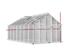 Greenfingers Greenhouse 4.2x2.5x1.95M Aluminium Polycarbonate Green House Garden Shed