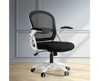 Artiss Mesh Office Chair Mid Back Black