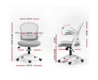 Artiss Mesh Office Chair Mid Back Grey