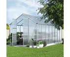 Green Fingers Greenhouse 4.7x2.5x2.26M Double Doors Aluminium Green House Garden Shed