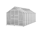 Green Fingers Greenhouse 4.7x2.5x2.26M Double Doors Aluminium Green House Garden Shed