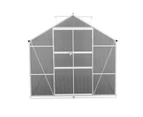 Green Fingers Greenhouse 4.7x2.5x2.26M Double Doors Aluminium Green House Garden Shed