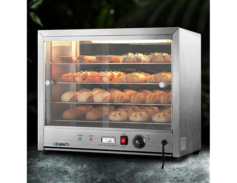 Devanti Commercial Food Warmer Hot Display Showcase Cabinet 64cm