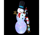 Jingle Jollys Christmas Inflatable Snowman 2.4M Illuminated Decorations