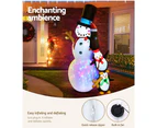 Jingle Jollys Christmas Inflatable Snowman 2.4M Illuminated Decorations