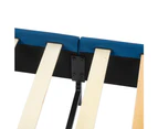 DREAMO Velvet Platform Bed Frame Mattresses Foundation Blue Double
