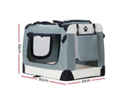 i.Pet Pet Carrier Soft Crate Dog Cat Travel 90x61CM Portable Foldable Car 2XL