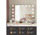 Embellir Bluetooth Makeup Mirror 58X46cm Hollywood with Light Dimmable 15 LED