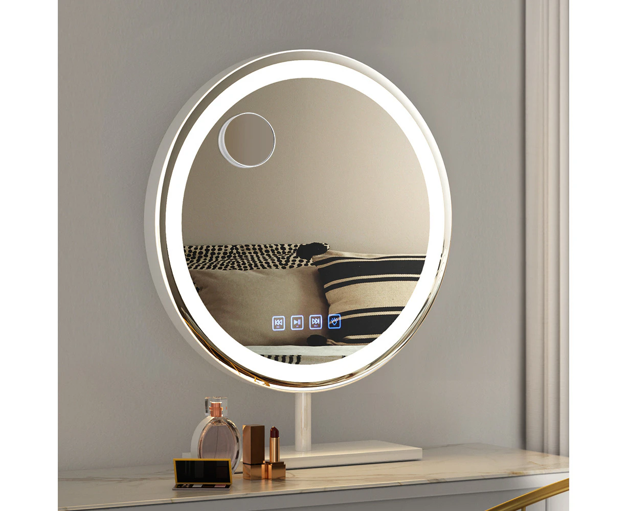 Embellir Makeup Mirror 40x40cm Hollywood Vanity with LED Light Tabletop Round