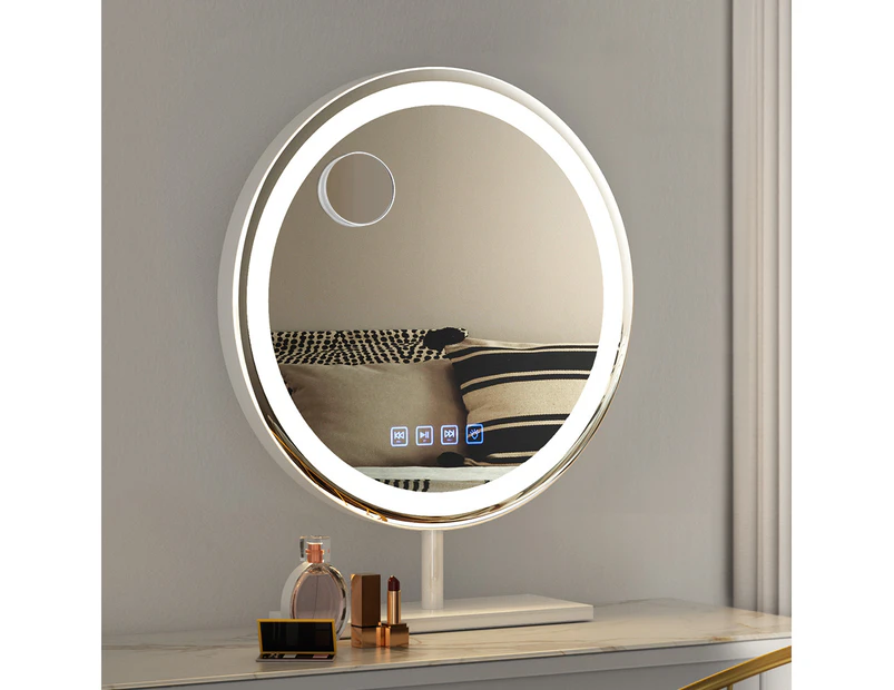 Embellir Makeup Mirror 40x40cm Hollywood Vanity with LED Light Tabletop Round