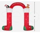 Santaco Christmas Inflatable Decor Stocking Arch 3M LED Lights Xmas Party