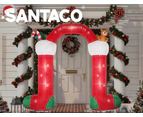 Santaco Christmas Inflatable Decor Stocking Arch 3M LED Lights Xmas Party