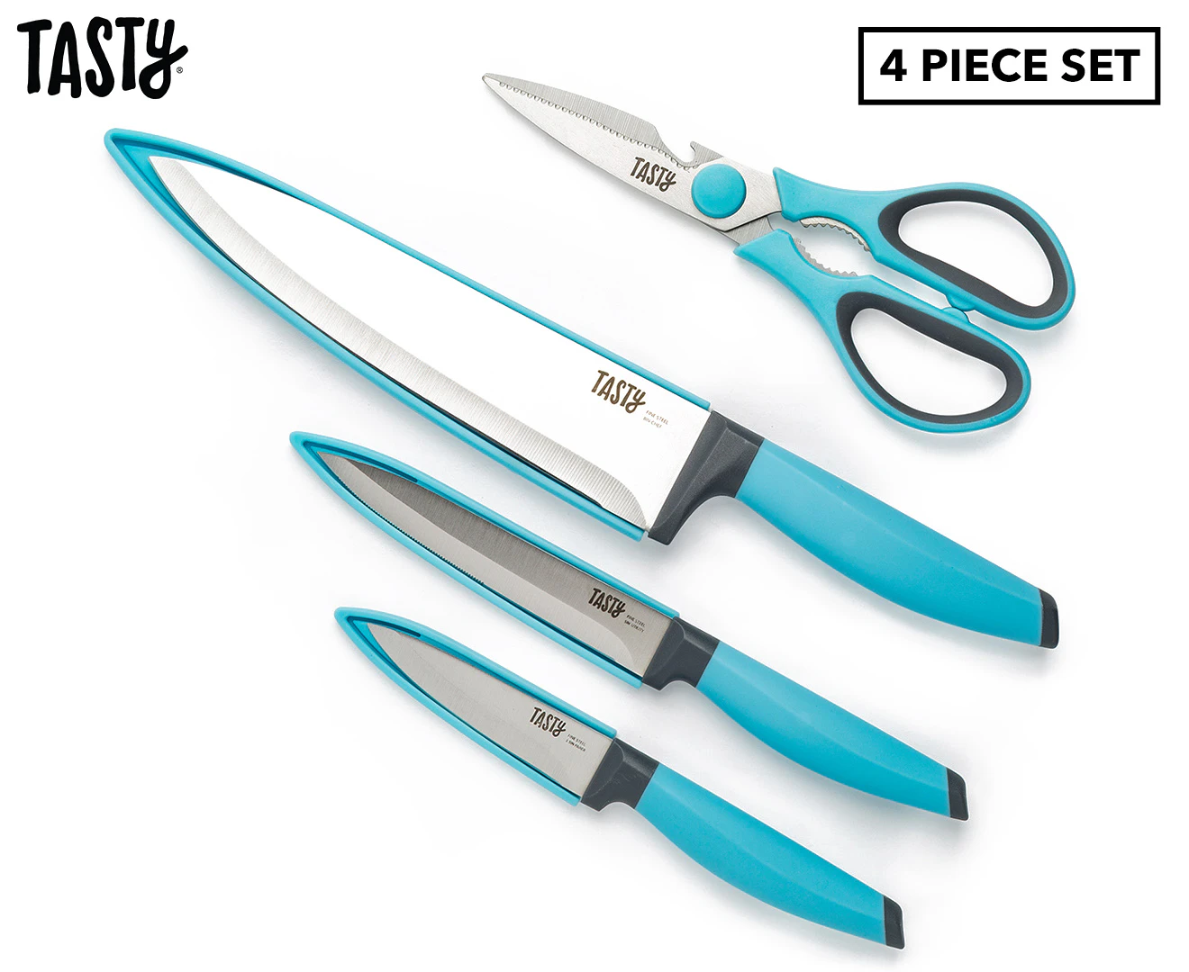 Tasty 4-Piece Chef Knife Set - Tasty Blue