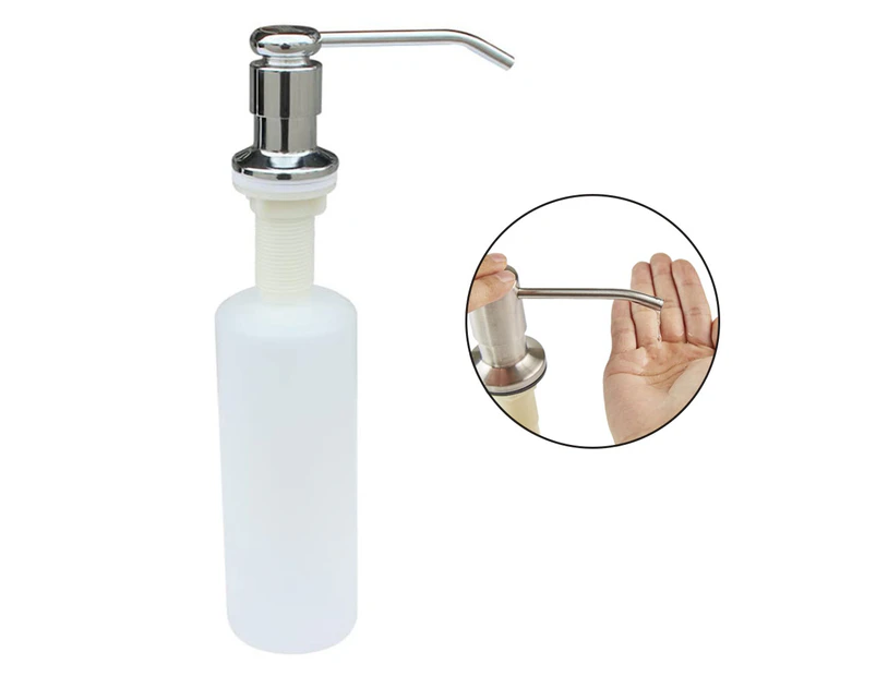 Built in Sink Soap Dispenser or Lotion Dispenser for Kitchen Sink Brushed Nickel Kitchen Sink Soap Dispenser