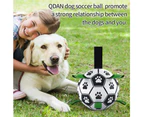 Dog Toys Soccer Ball with Grab Tabs, Interactive Dog Toys for Tug of War, Puppy Birthday Gifts, Dog Tug Toy, Dog Water Toy, Durable Dog Balls for Dog