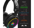 4Gamers C6-100 LED Light-Up Universal Wired Gaming Headset