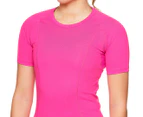 Diadora Women's Compression Short Sleeve Top - Pink