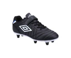 Umbro Childrens/Kids Speciali Liga Leather Football Boots (Black/White) - FS9091