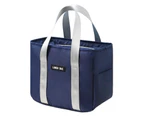 Lunch Bag Waterproof Large Capacity Oxford Cloth Insulated Thermal Lunch Box for Work -Navy Blue - Navy Blue