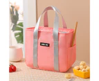Lunch Bag Waterproof Large Capacity Oxford Cloth Insulated Thermal Lunch Box for Work -Pink - Pink