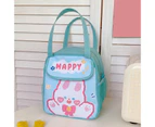 Insulated Lunch Bag Cute Oxford Cloth Outdoor Oilproof Bento Bag for Kids Household Supplies-Blue - Blue