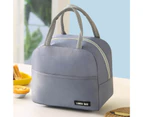 Lunch Bag Large Capacity Heat Preservation Cold Insulation Waterproof Solid Color Simple Bento Bag for School-Grey - Grey