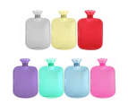 2000ml High Density PVC Transparent Water Injection Hot-Water Bag Hand Warmer-Yellow