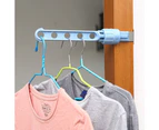 Portable Indoor Balcony 5 Hole Clothes Hanging Drying Rack Window Frame Hanger-Green