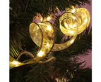 Christmas Decoration LED Lights DIY Lace Bows String Lights-Gold&Warm Whtie