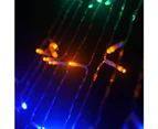 3.5M Fairy LED Pentagram Waterfall Lights Solar Flowing Star Rain String Lights-Muity-color