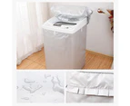 Washing Machine Cover Breathable Dust-proof Silver Color Good Heat Dissipation Washer Cover for Balcony-Silver S