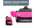 Lamborghini Performante Kids Electric Ride On Car Remote Control Pink