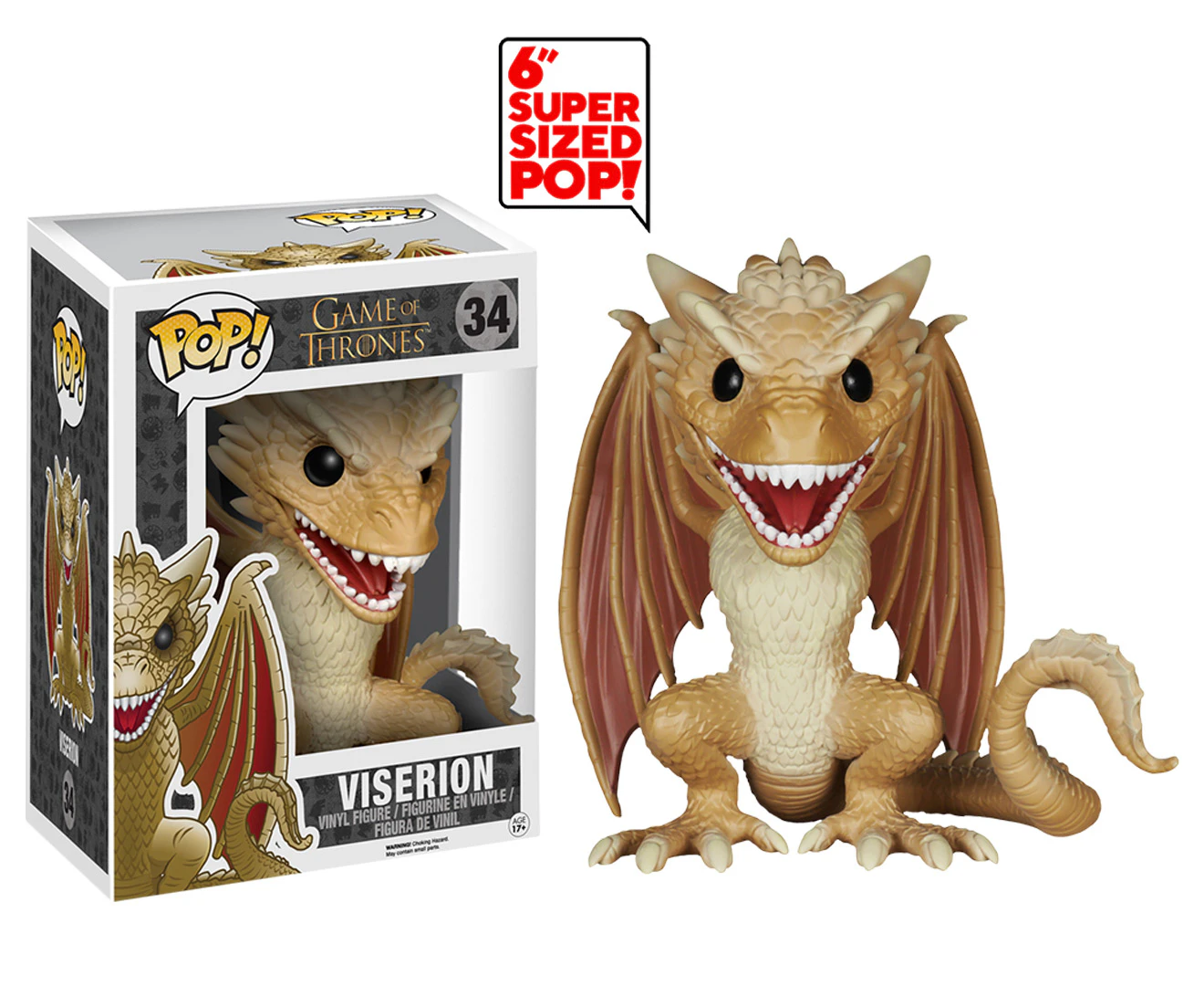 Funko POP! Game of Thrones: Viserion Super Sized Vinyl Figure