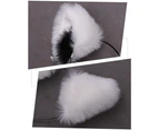 Cat Ears Headband Cosplay Hairband Fluffy Girl Women Cute Party Headwear - White