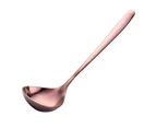 Soup Spoon Ergonomic Design Comfortable Grip Stainless Steel BPA Free Deep Head Stirring Ladle Kitchen Supplies-Rose Gold