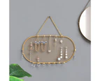 aerkesd Light Luxury Wall Storage Shelf  Wall-mounted Hollow Out DIY Earrings Necklace Wall Hanging Rack Household Supplies- L