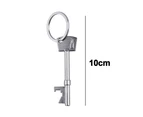 Stainless Steel Key Ring Chain Portable Beer Bottle Can Bar Opener Remover Tool-Silver