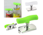 Stainless Steel Glass Canned Bottle Jar Cover Lid Opener Kitchen Artifact Tool-Green