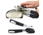 Effective Can Opener Multi-use Stainless Steel Ergonomic Wide Application Tin Opener for Home-Black