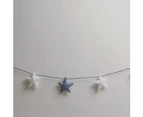 Nordic 5Pcs Cute Stars Hanging Ornaments Banner Bunting Party Kid Bed Room Decor-Pink + White