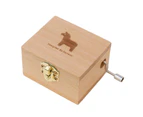aerkesd Animal/Tower/Sailboat Design Carved Mini Wooden Music Box Kids Birthday Gift