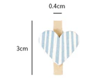 aerkesd 1 Box Wooden Clips Colorful Cartoon Heart-shaped Portable Wood Wall Photo Clips Household Supplies-Multicolor